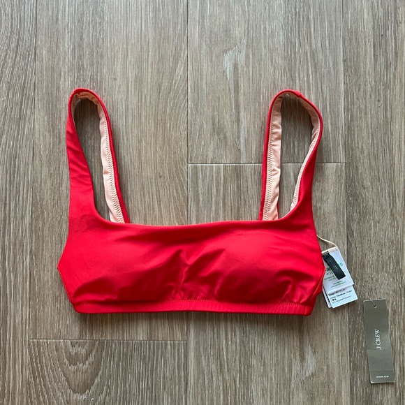 J. Crew Other - New J.Crew Size XXS Squareneck bikini top Red bc127